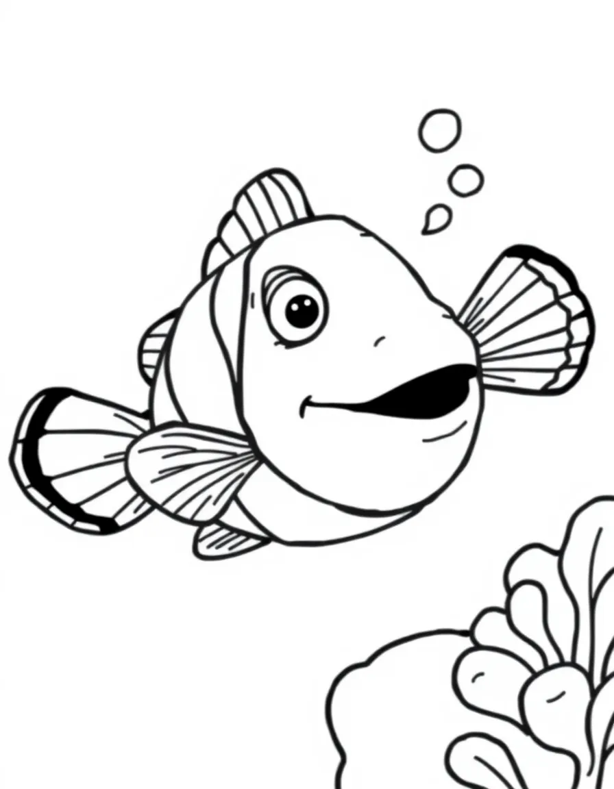 A colorful clownfish telling a joke.