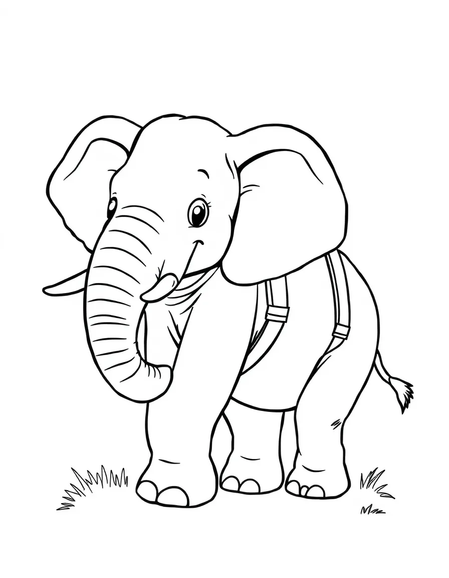 A big elephant giving a piggyback ride.