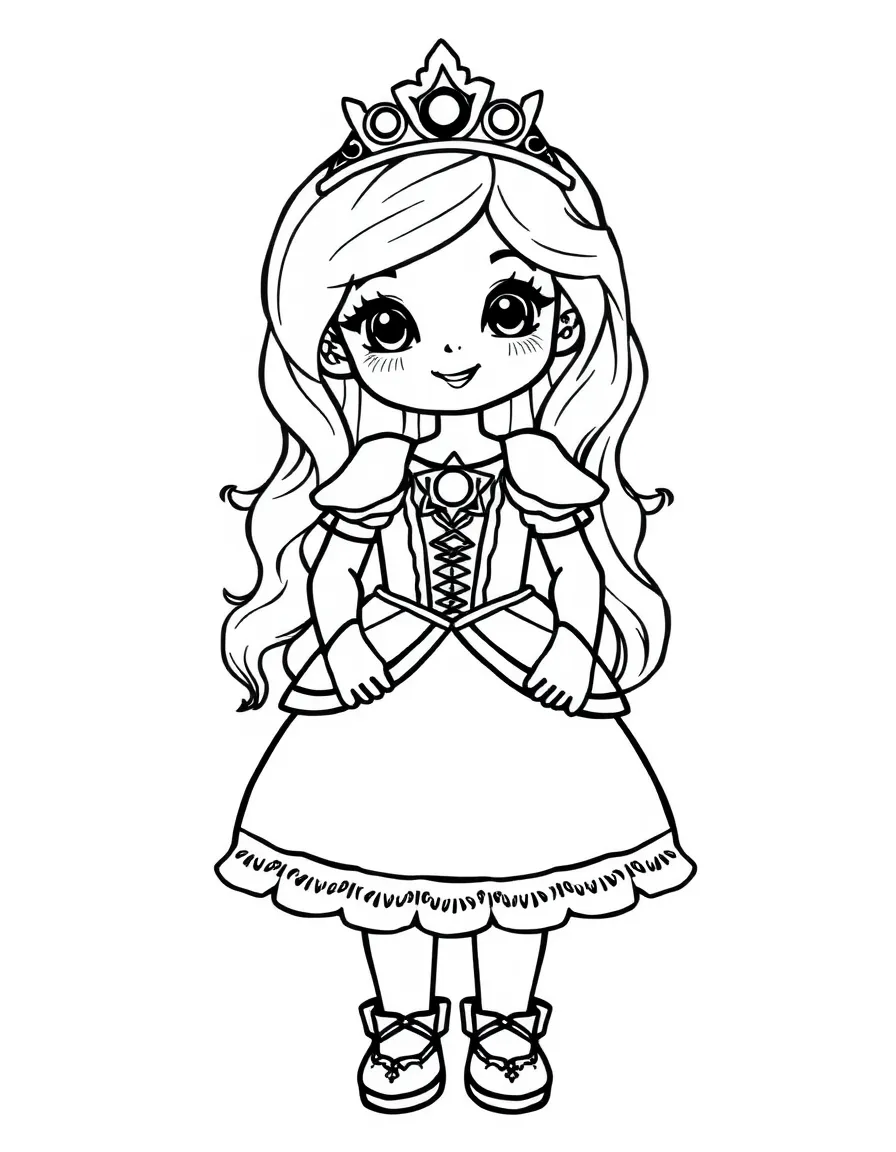 A child dressed as a beautiful princess.