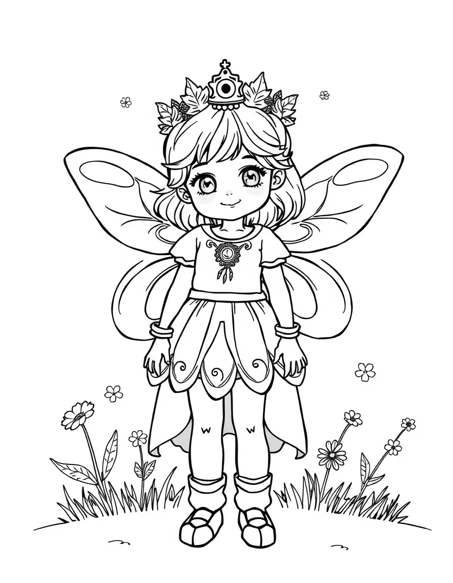 A child dressed as a magical fairy.