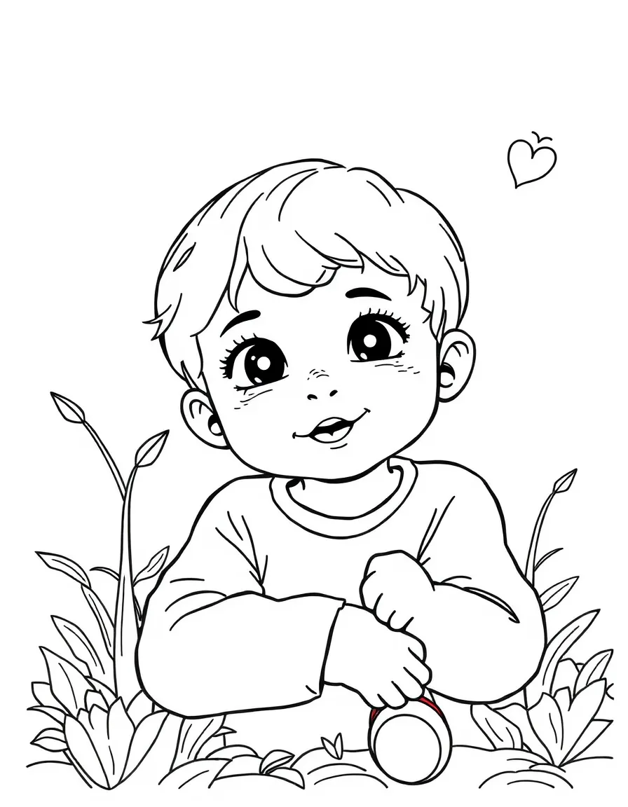 A child coloring with markers.