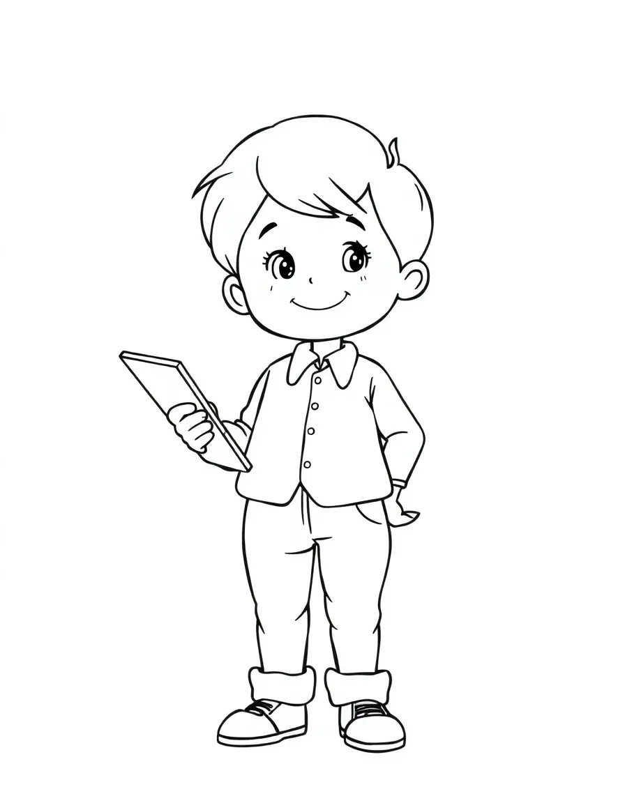 A child pretending to be a teacher.