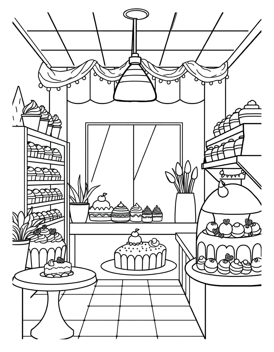 A bakery with yummy cakes.