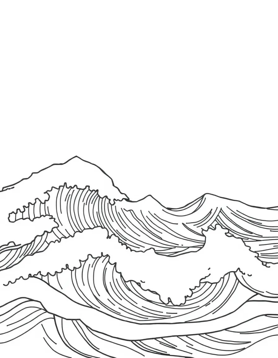 An ocean with big waves.