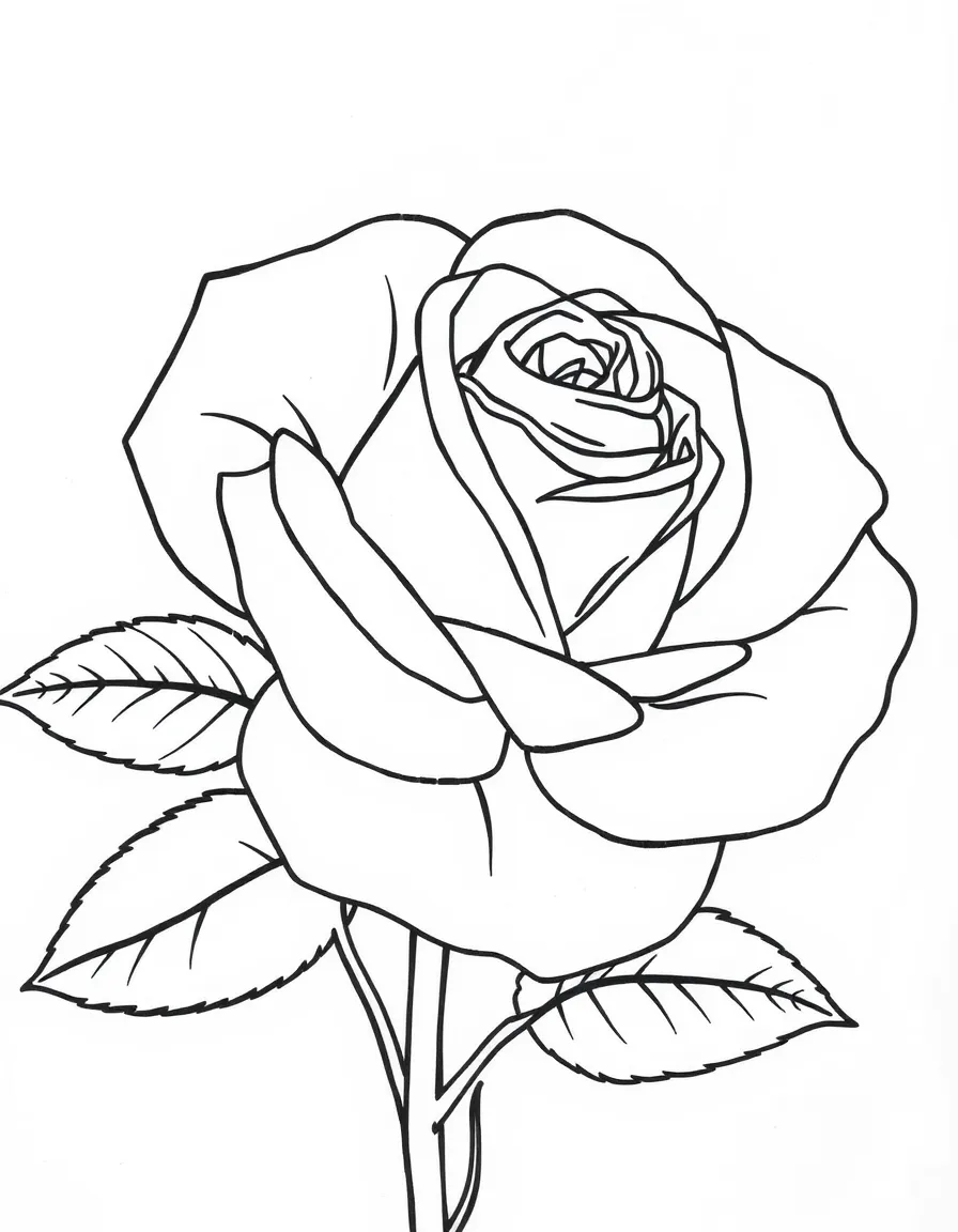 A blooming rose.