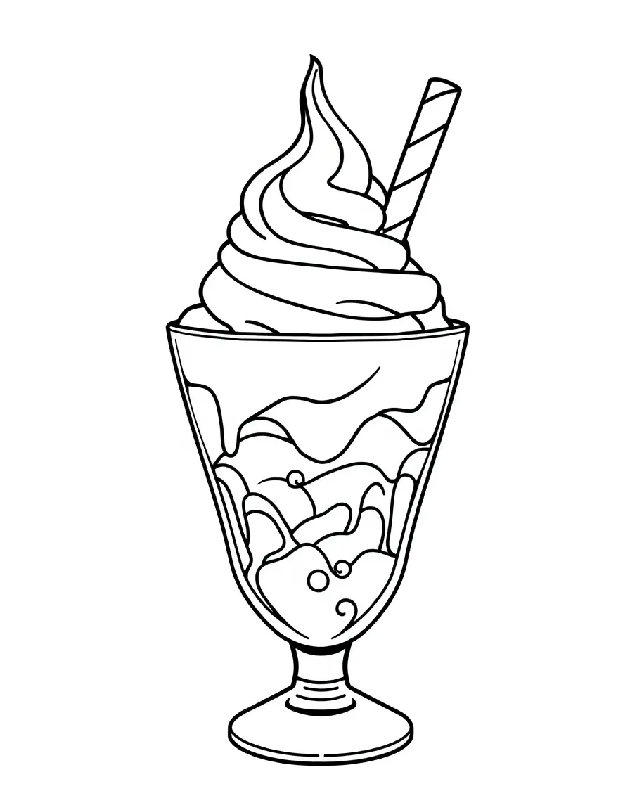 A yummy ice cream sundae.
