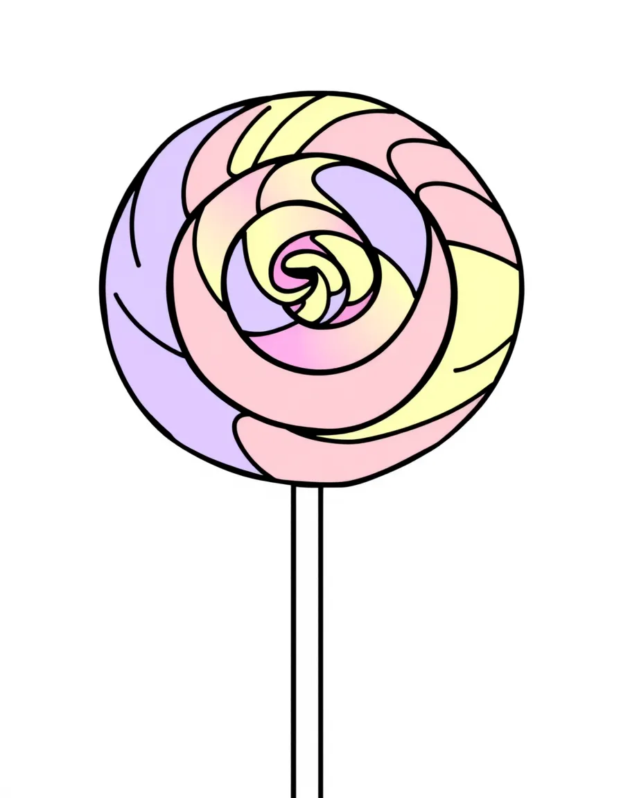 A colorful lollipop.