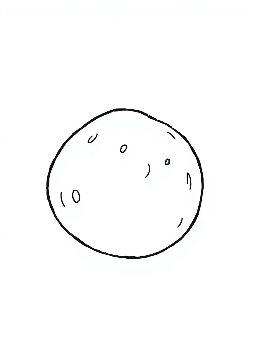 A brown potato.