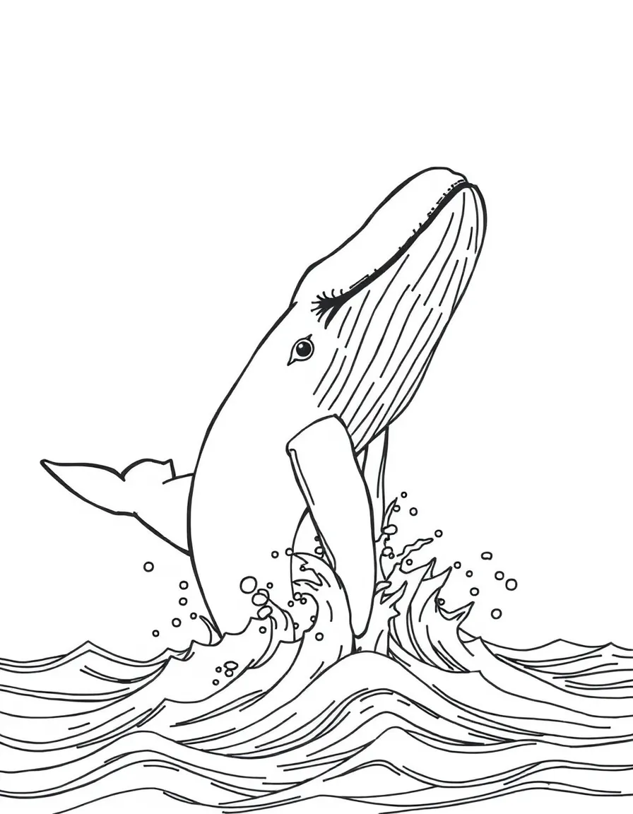 A big whale spouting water high.