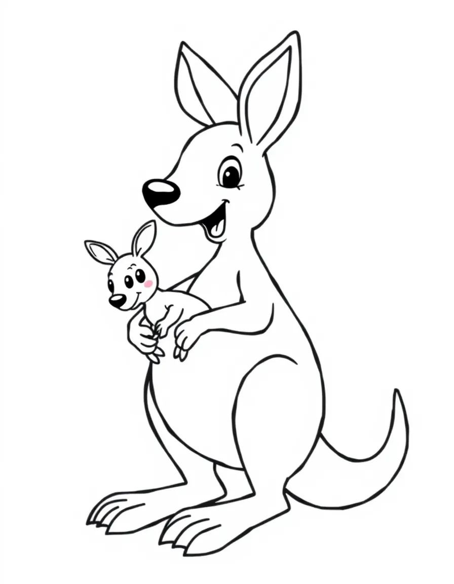 A bouncy kangaroo with a joey in its pouch.