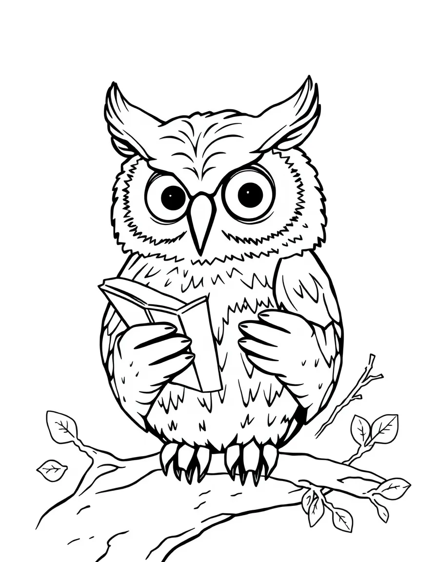 A wise old owl telling a story.