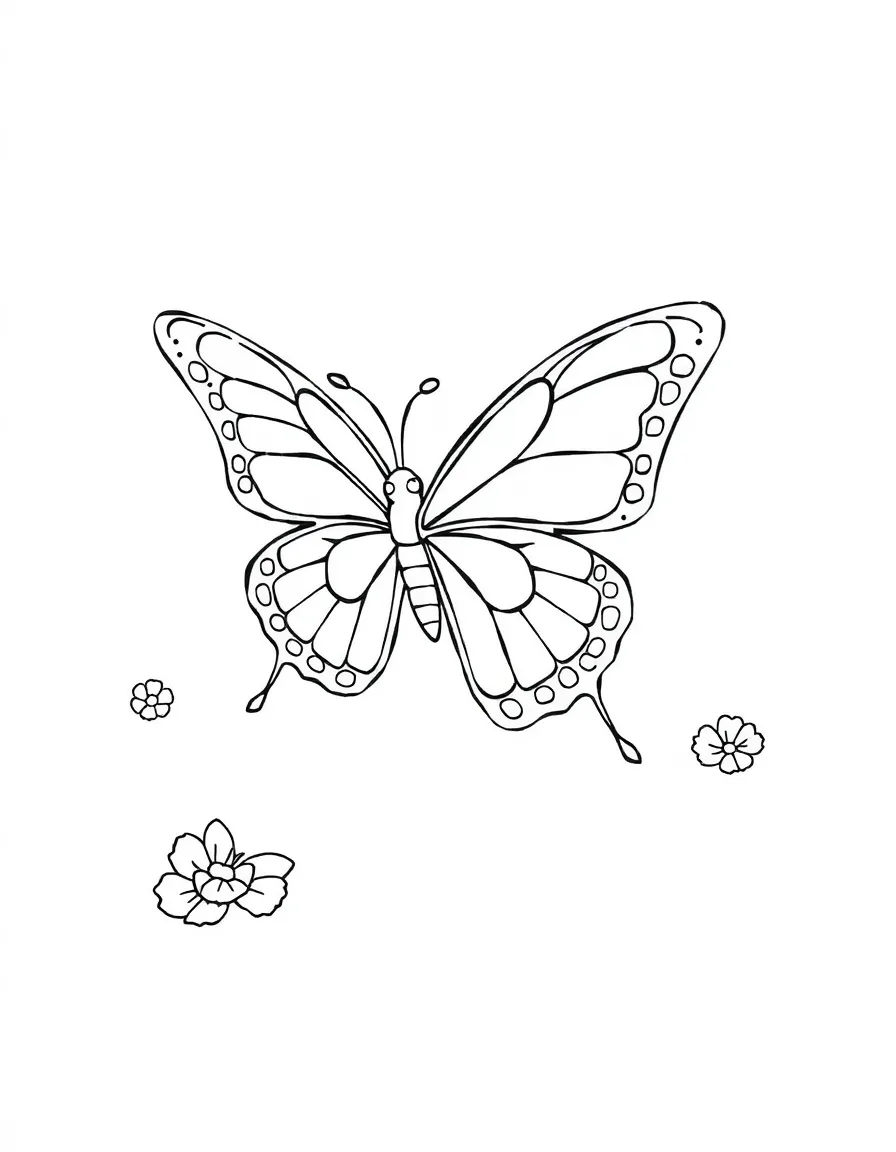 A dancing butterfly fluttering around.