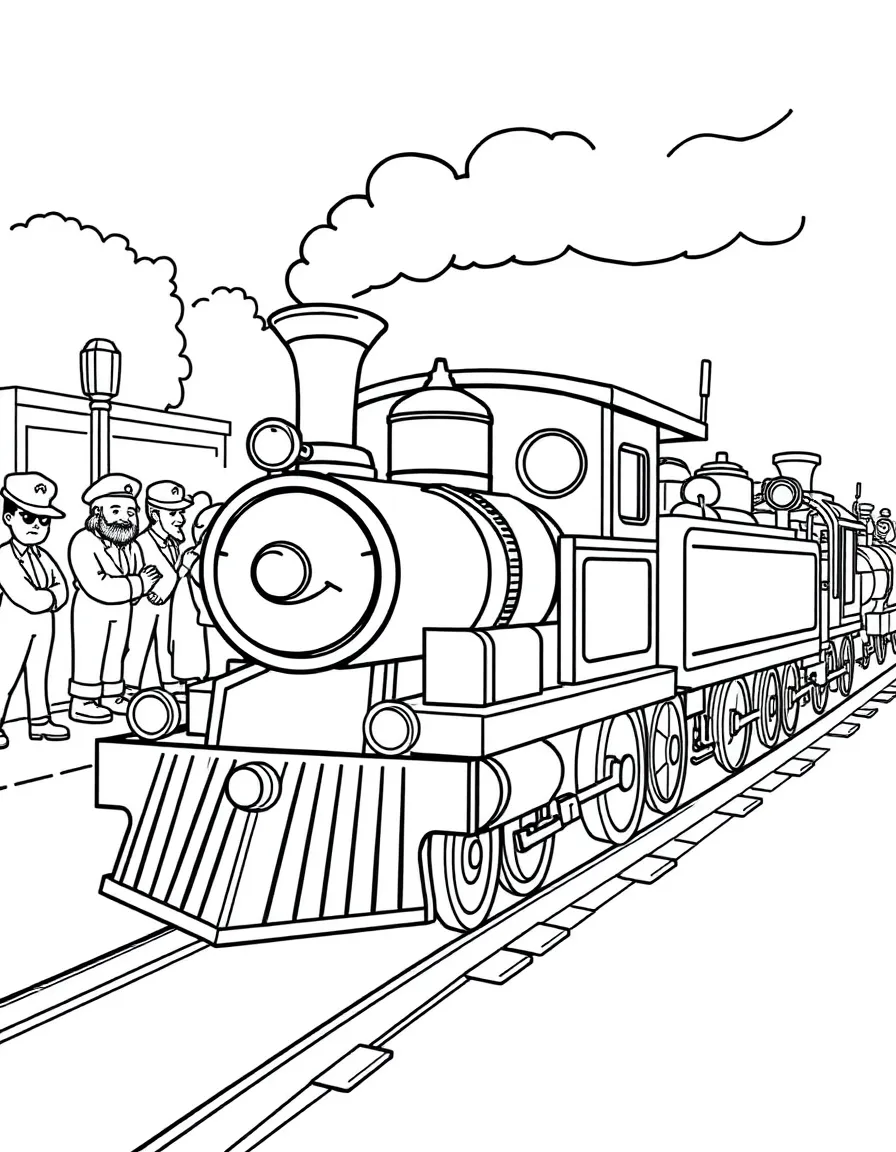 A determined little engine pulling a parade.