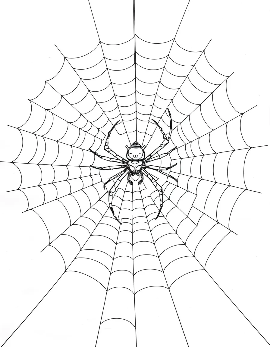 A spinning spider weaving a beautiful web.