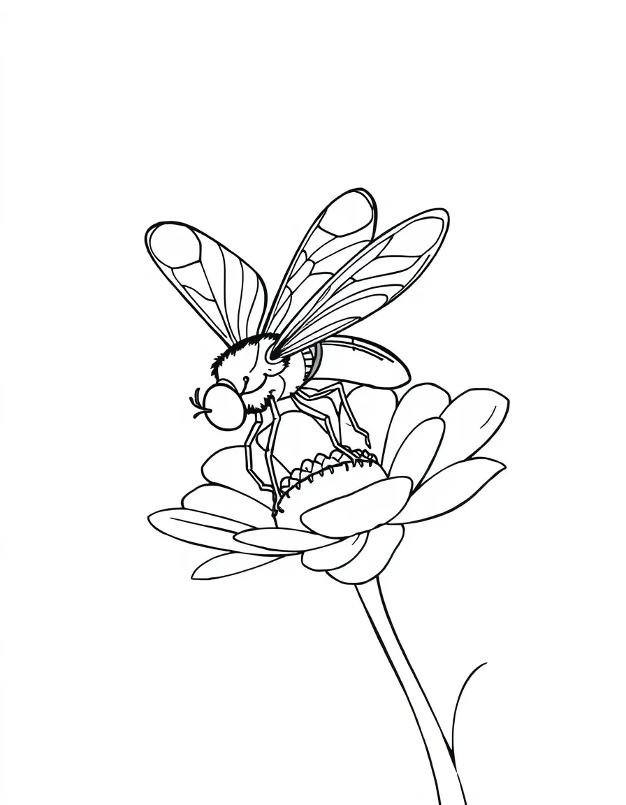A glowing firefly sitting on a flower.