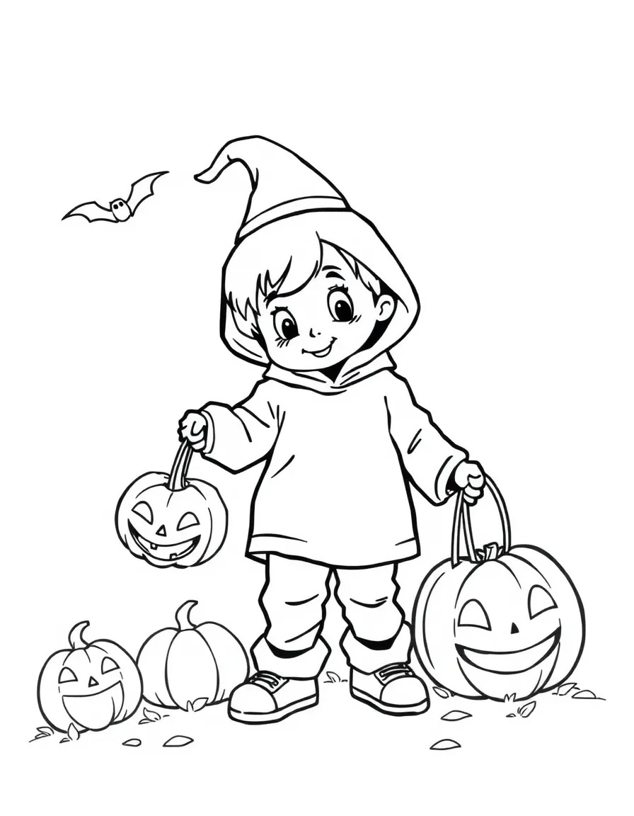 A child trick-or-treating.