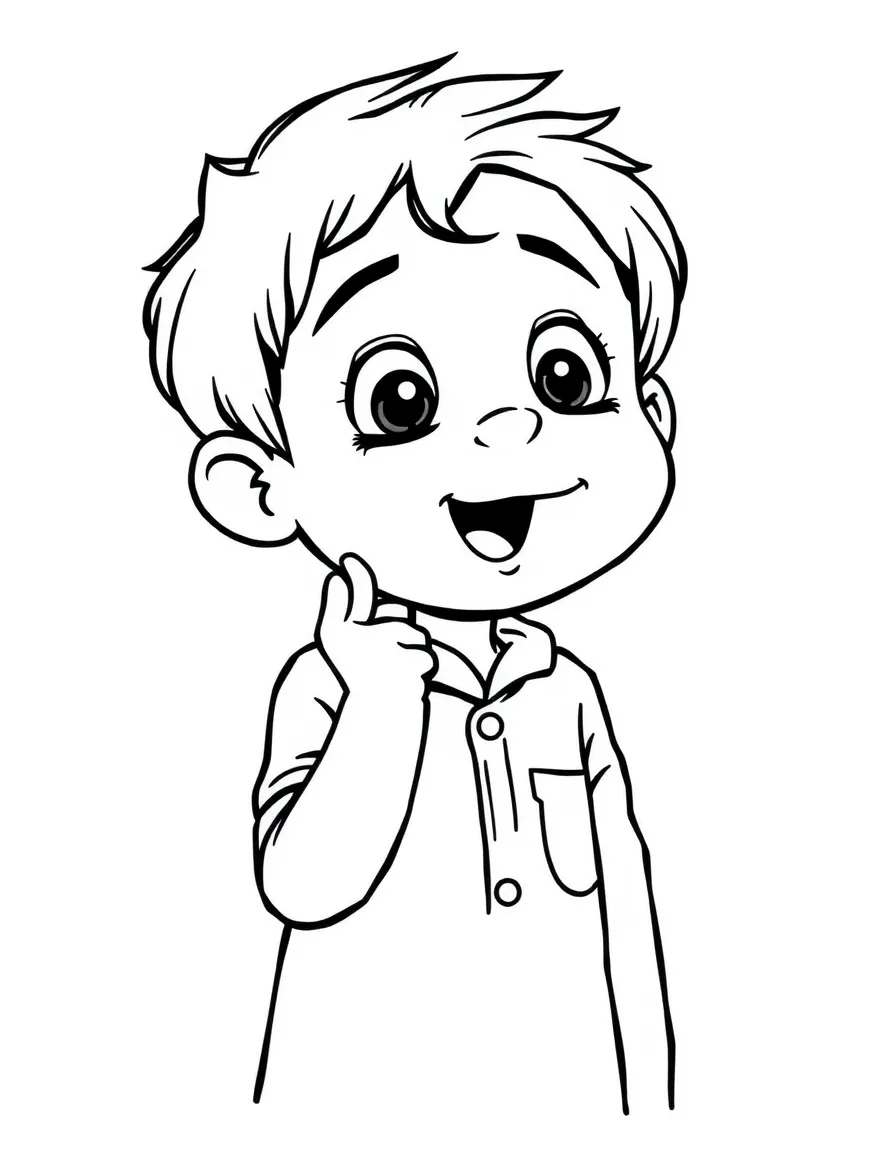 A child telling a joke.
