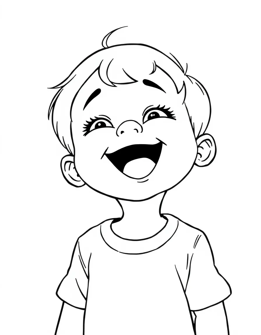 A child giggling.