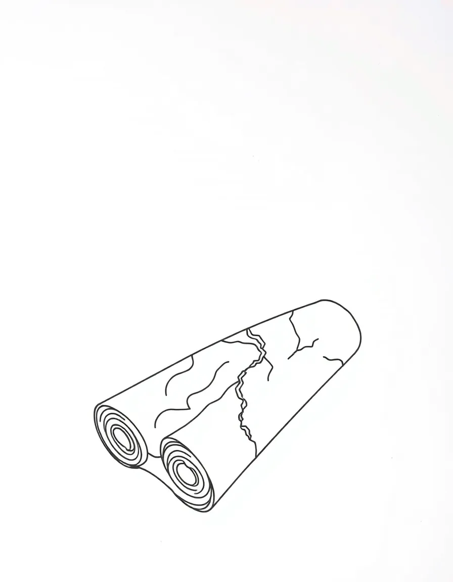 A secret map rolled up.