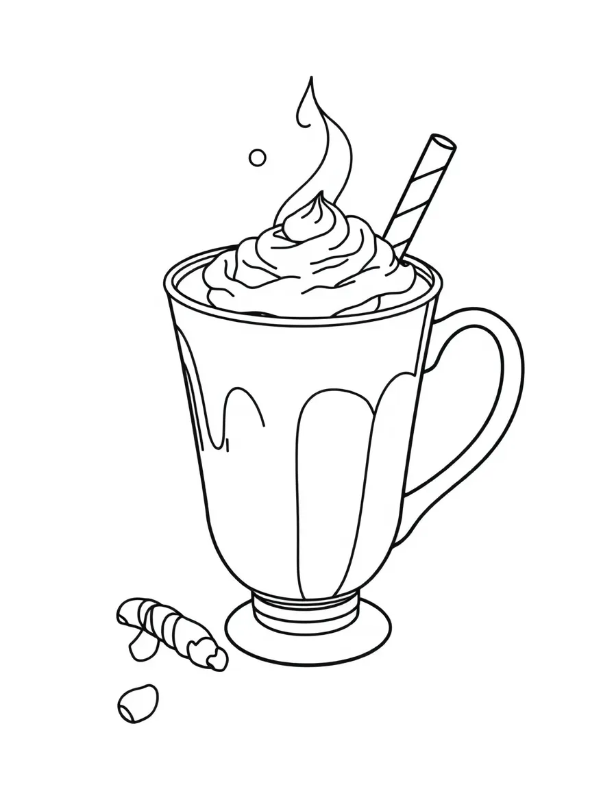 A warm hot chocolate.