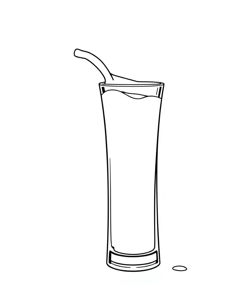 A tall glass of milk.