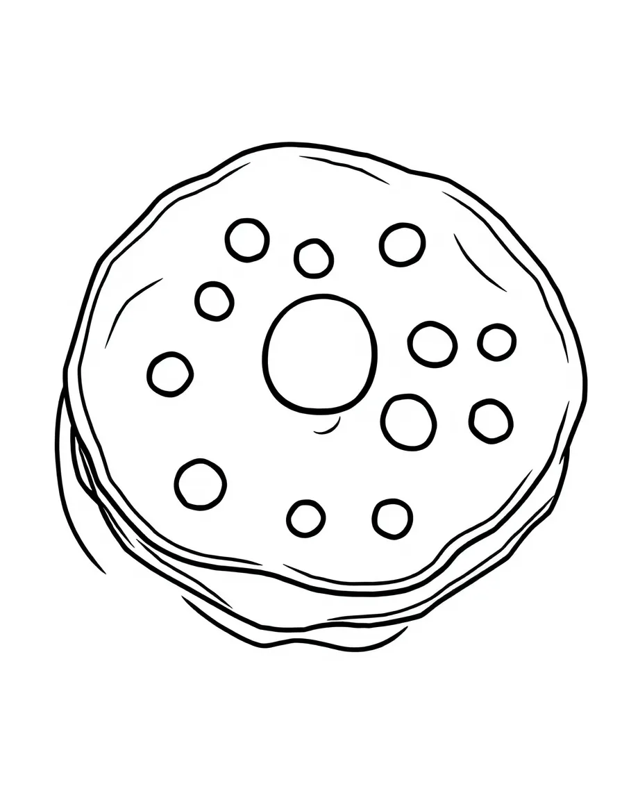A round pancake.