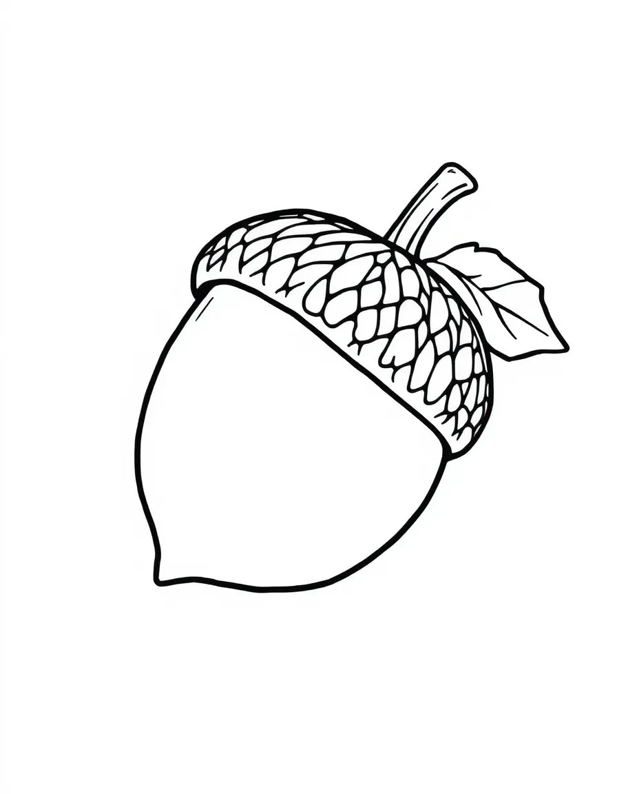A brown acorn.