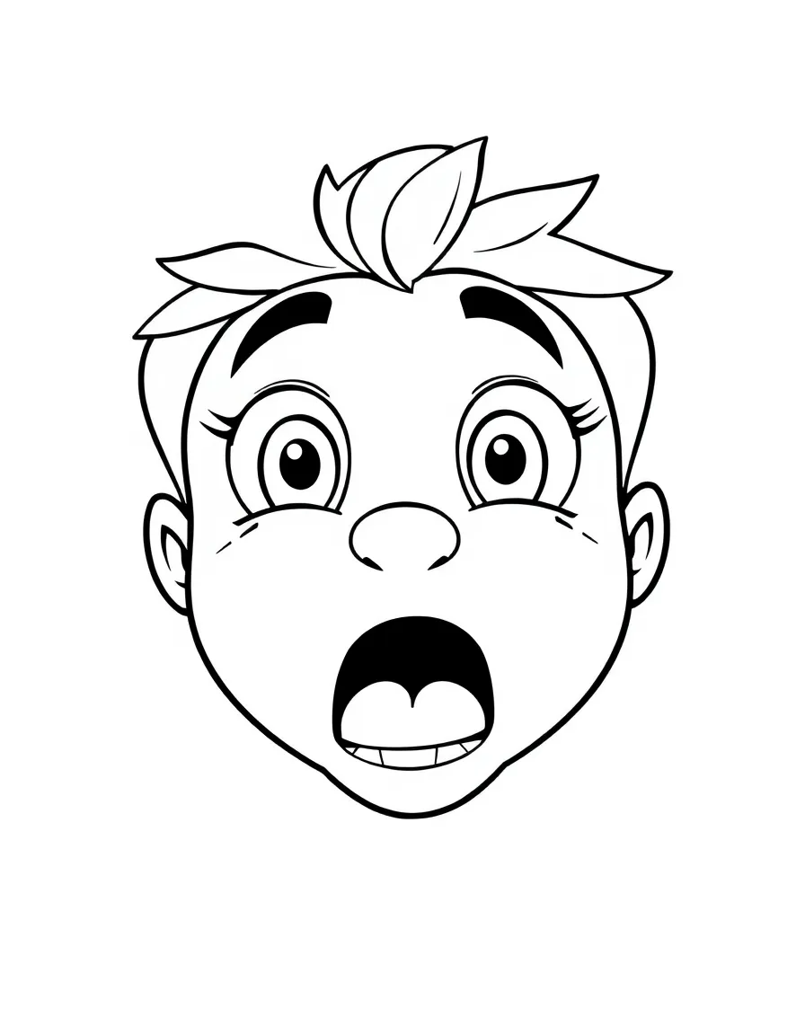A surprised face.