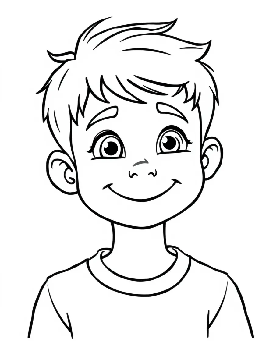 A smiling boy.