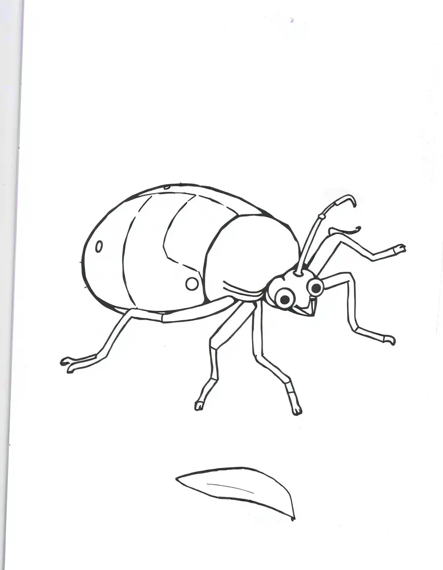 A crawling insect.
