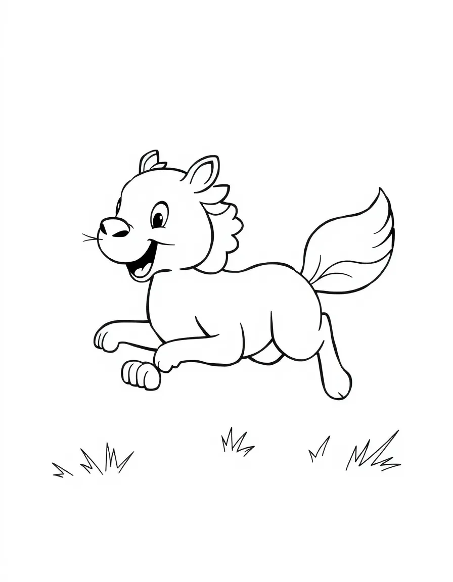 A running animal.