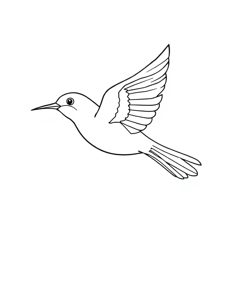 A flying bird.