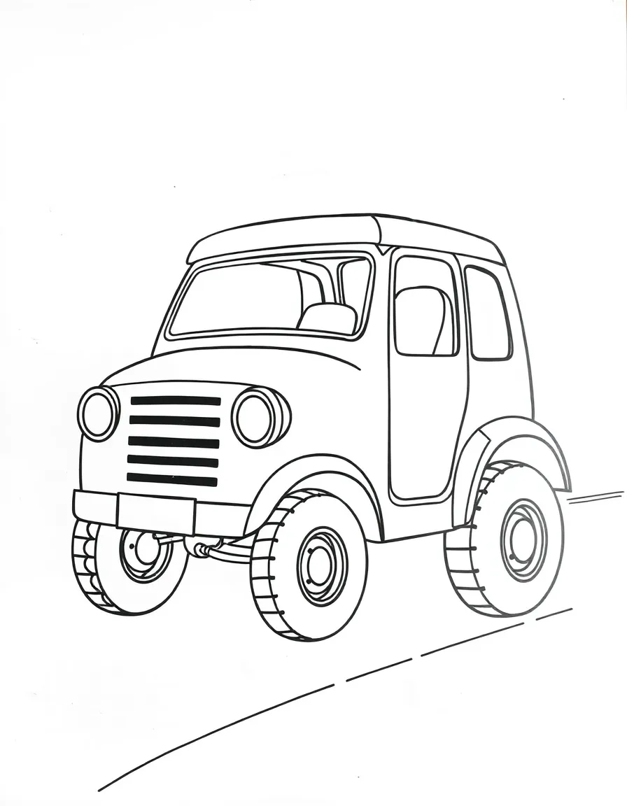 A moving vehicle.