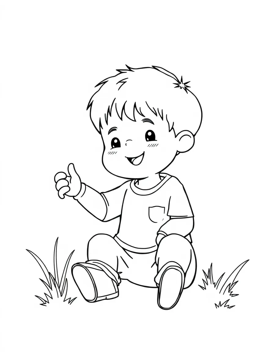 A playing child.