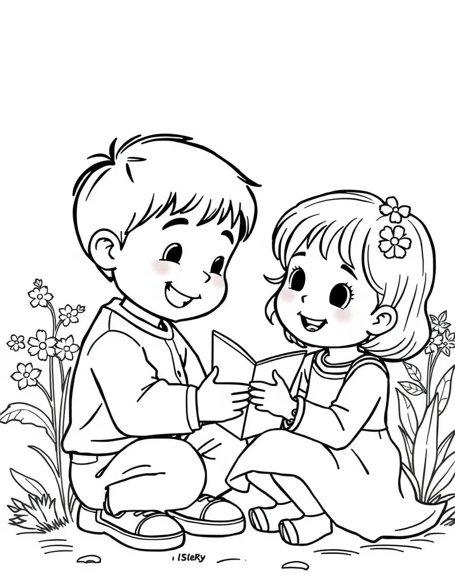 A sharing child.