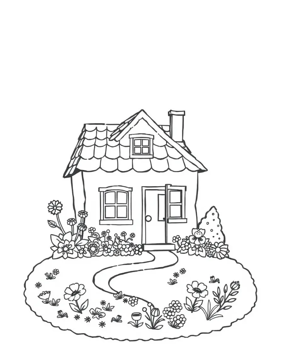 A small house with a big garden.