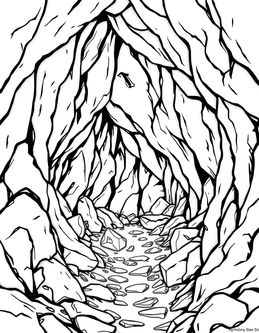 A hidden cave with glowing gems.