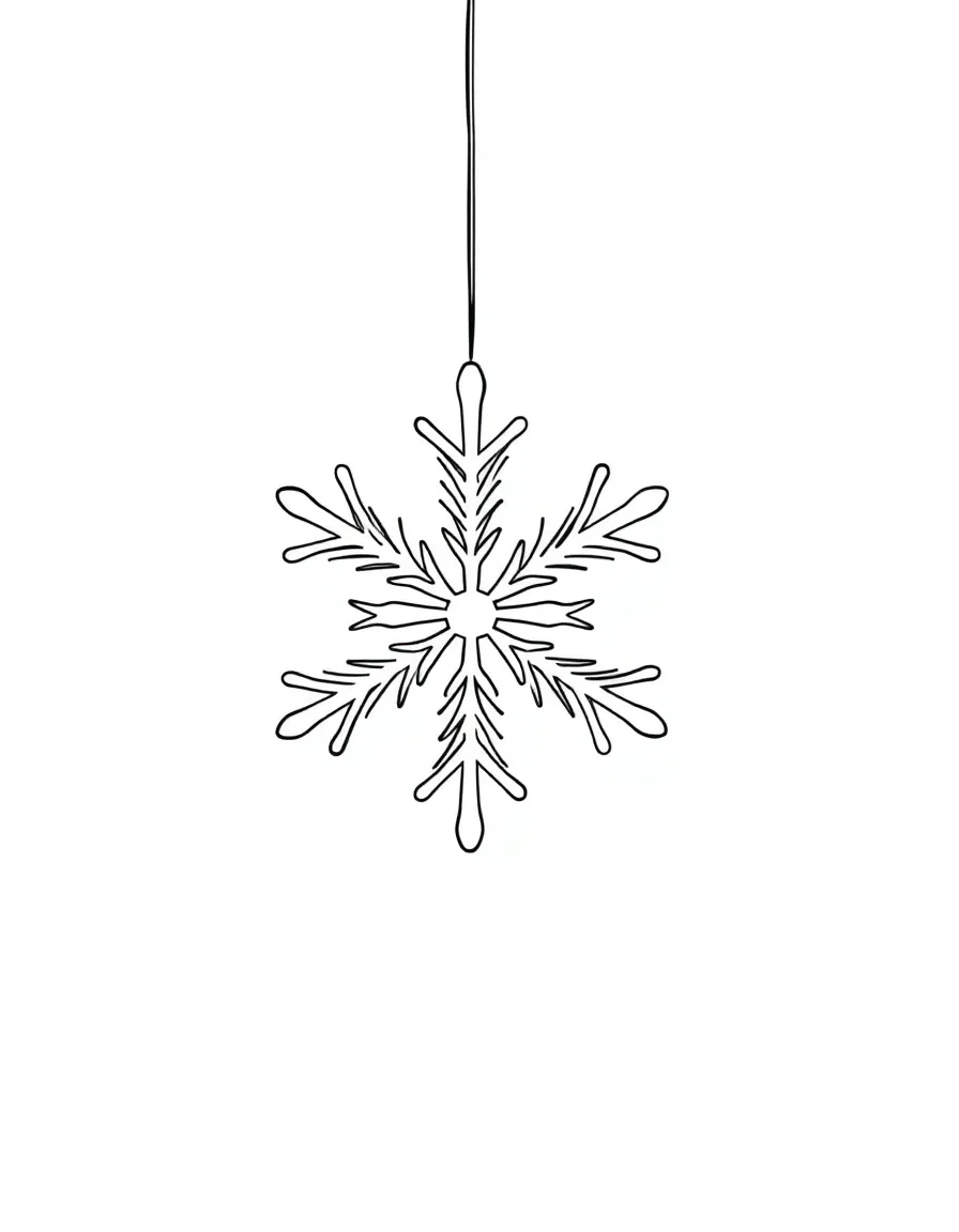 A delicate snowflake falling.