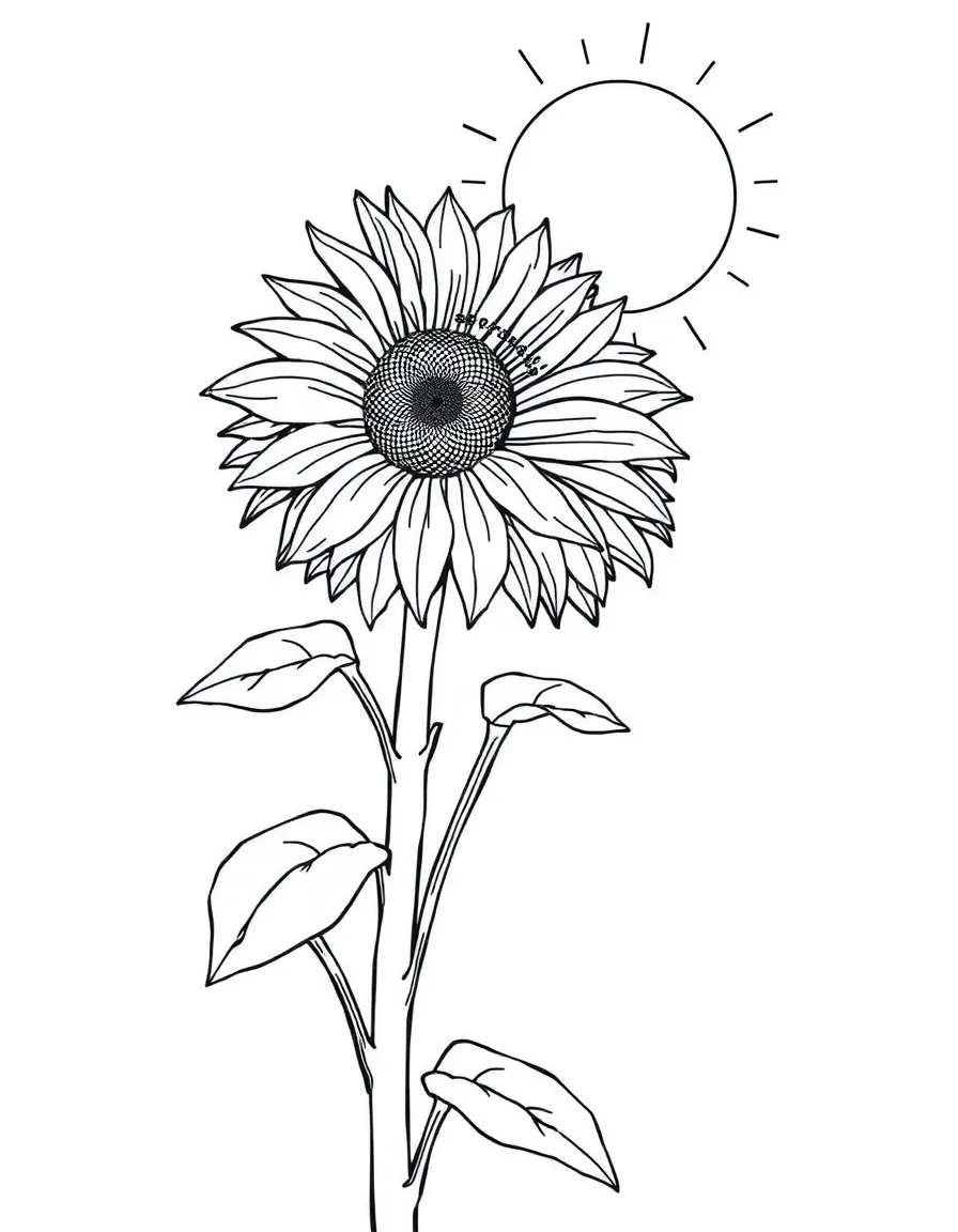 A tall sunflower reaching for the sun.