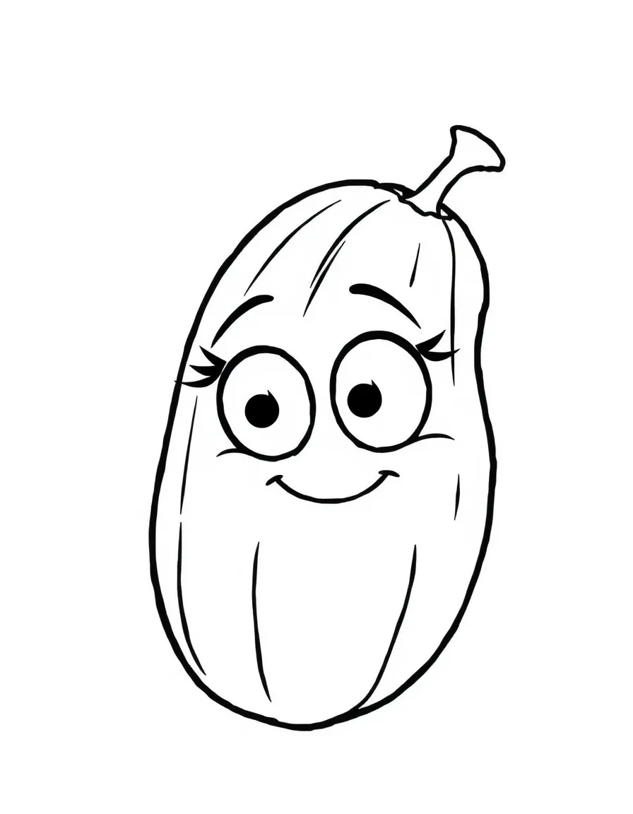 A crunchy cucumber with eyes.
