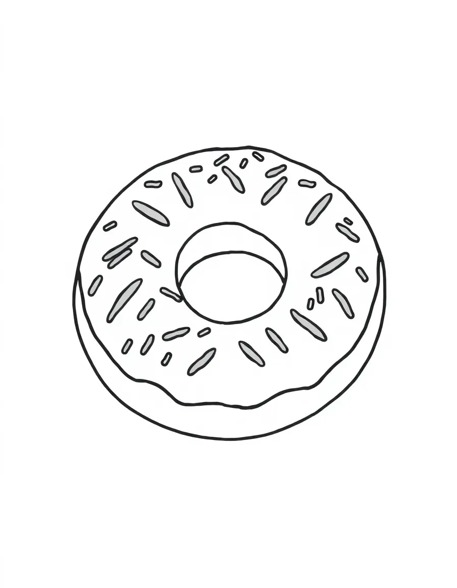 A warm donut with sprinkles.