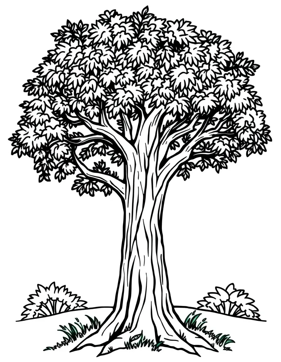 A brown tree trunk.