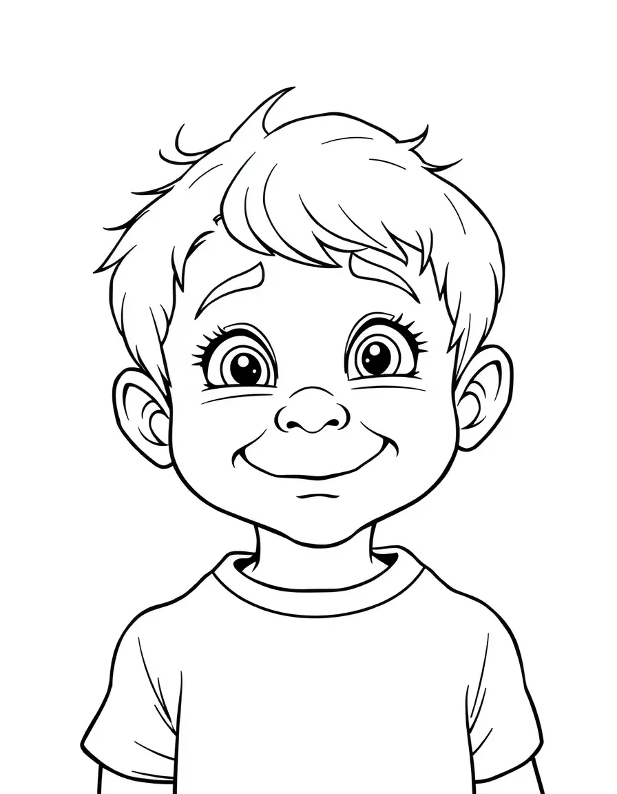 A silly child making a funny face.