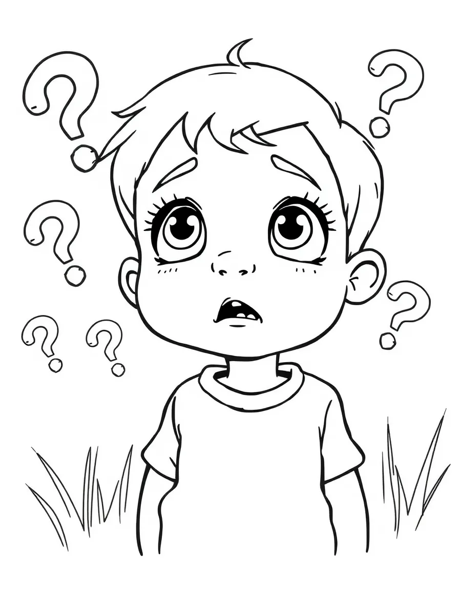 A curious child asking questions.