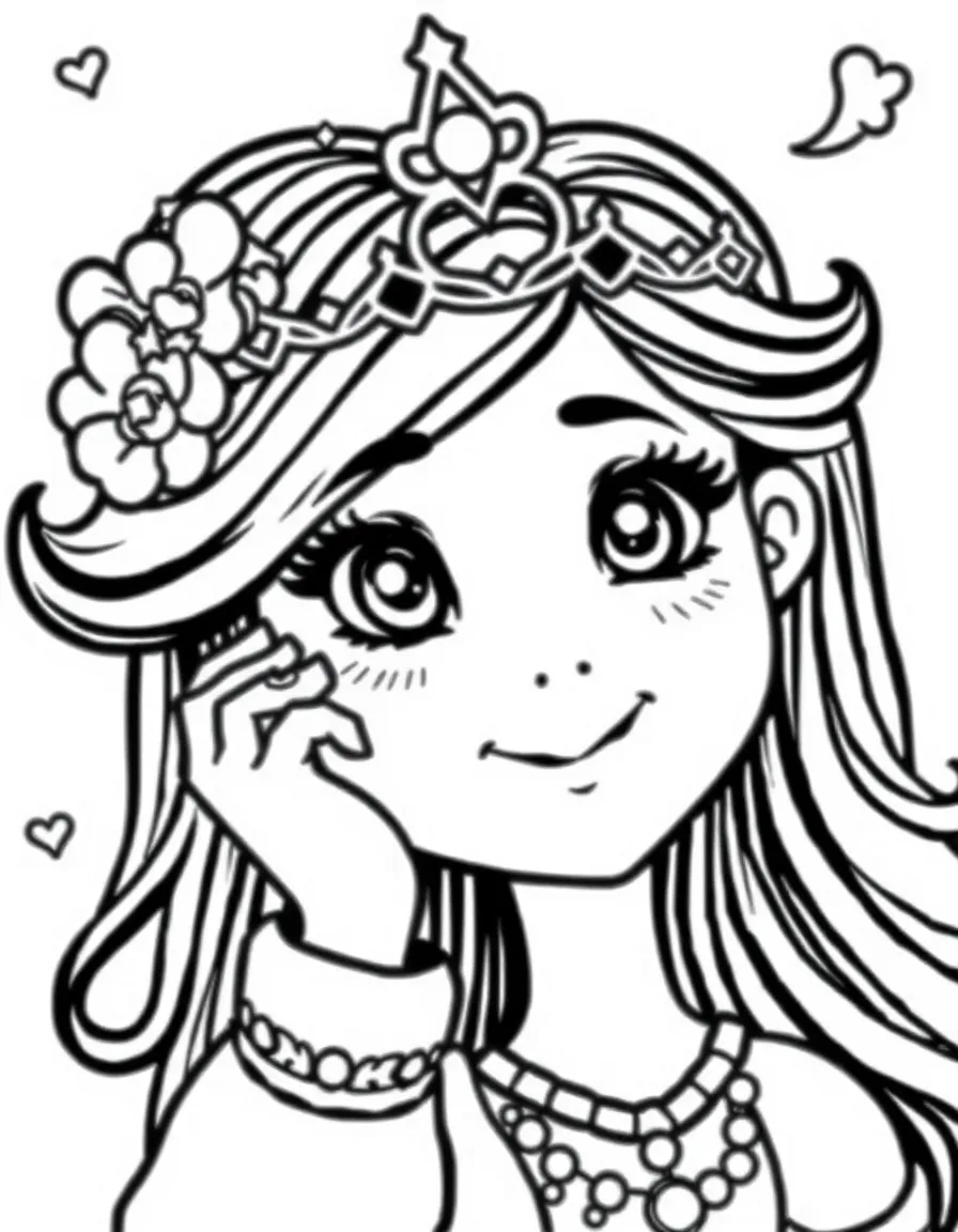A kind princess sharing her crown.