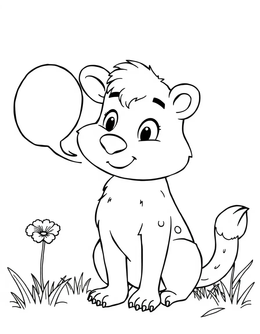 A talking animal telling a secret.