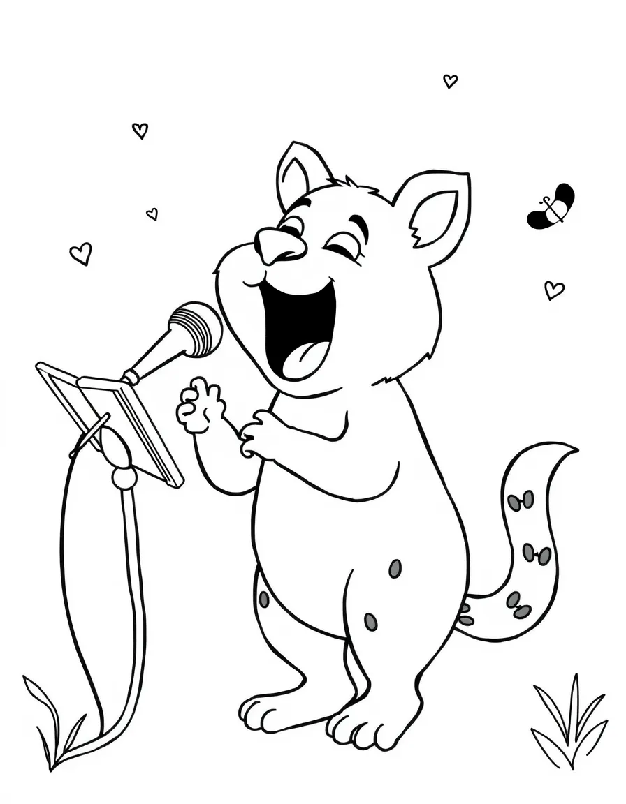A singing animal performing.