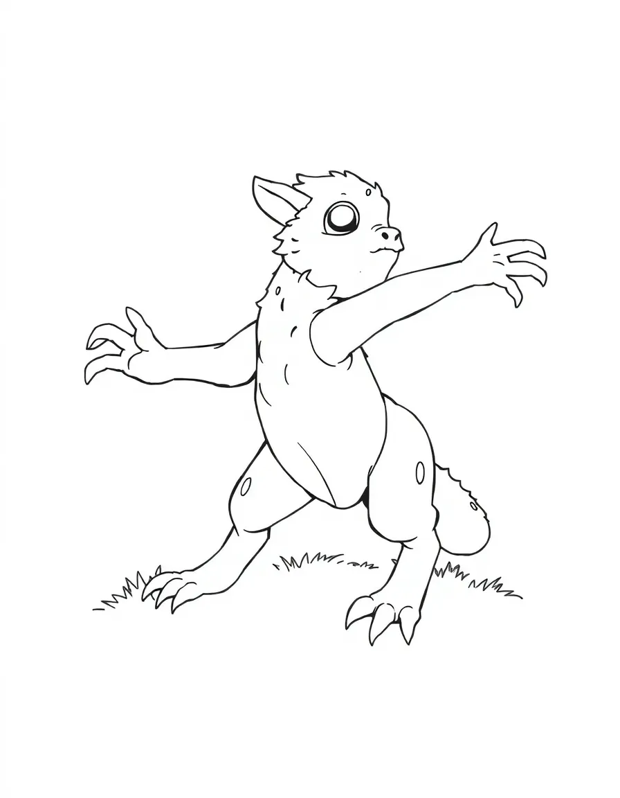 A waking creature stretching.