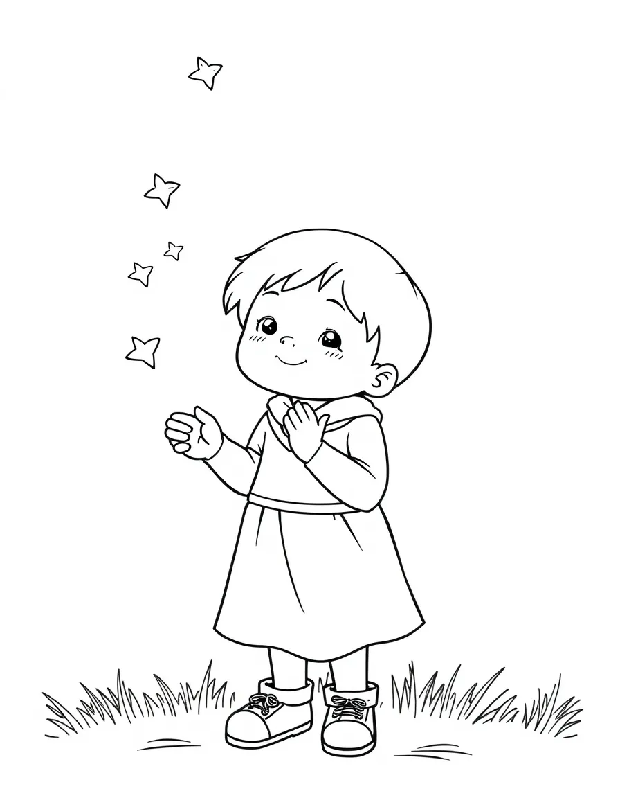 A wishing child hoping.