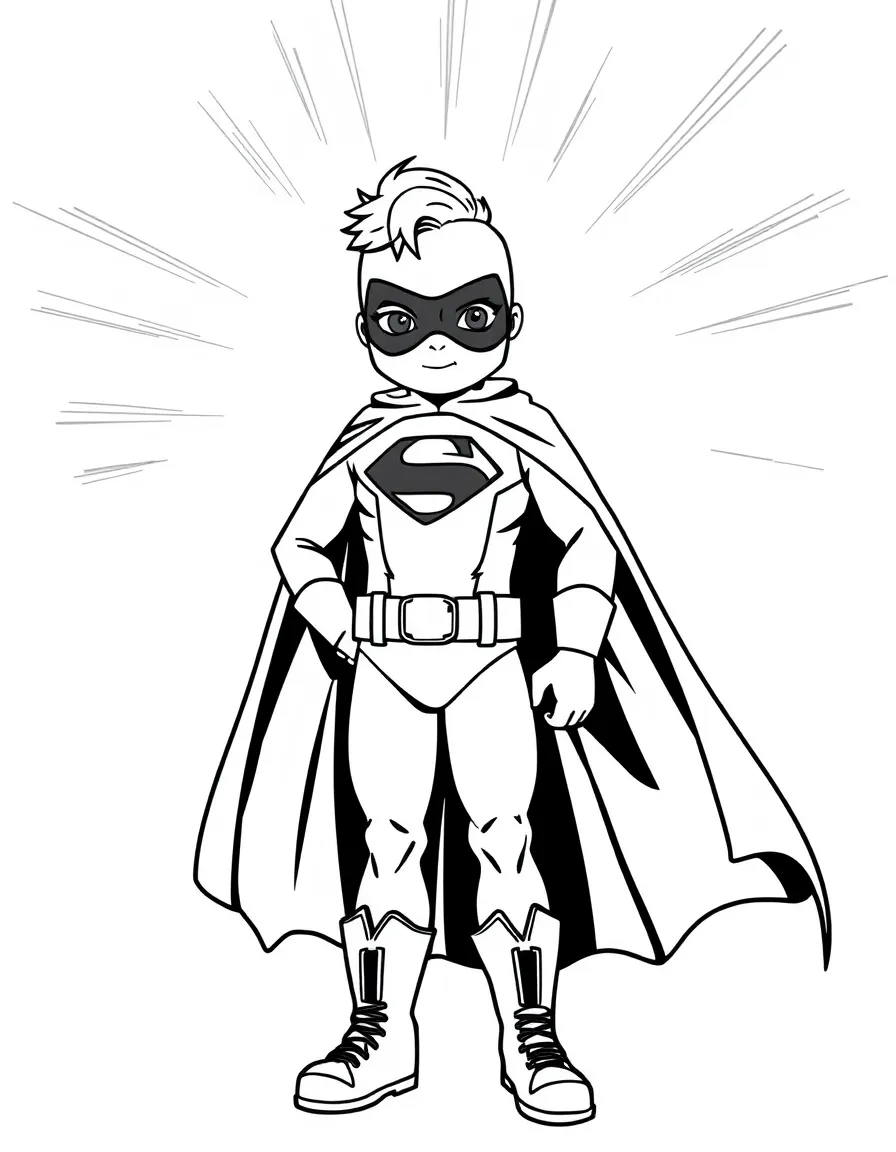 (clothing) A superhero costume with a cape